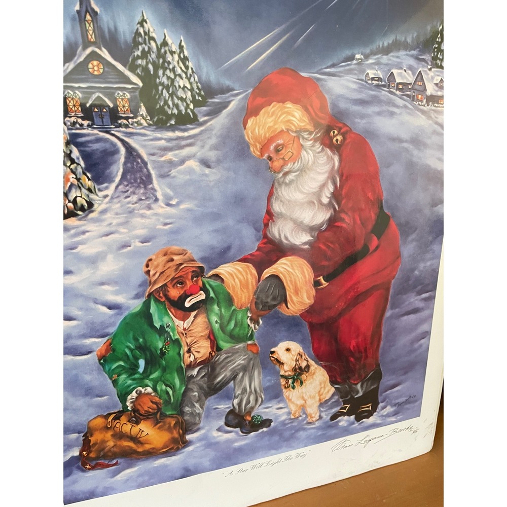 Set of 2 Signed Fran Lagana-Brooks "Weeping Santa" series #6 and #4 unopened